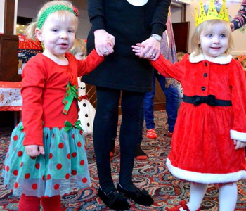 Children dressed as an elf